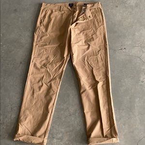 Tan J Crew Thompson Flex Tech Pants W34 L32